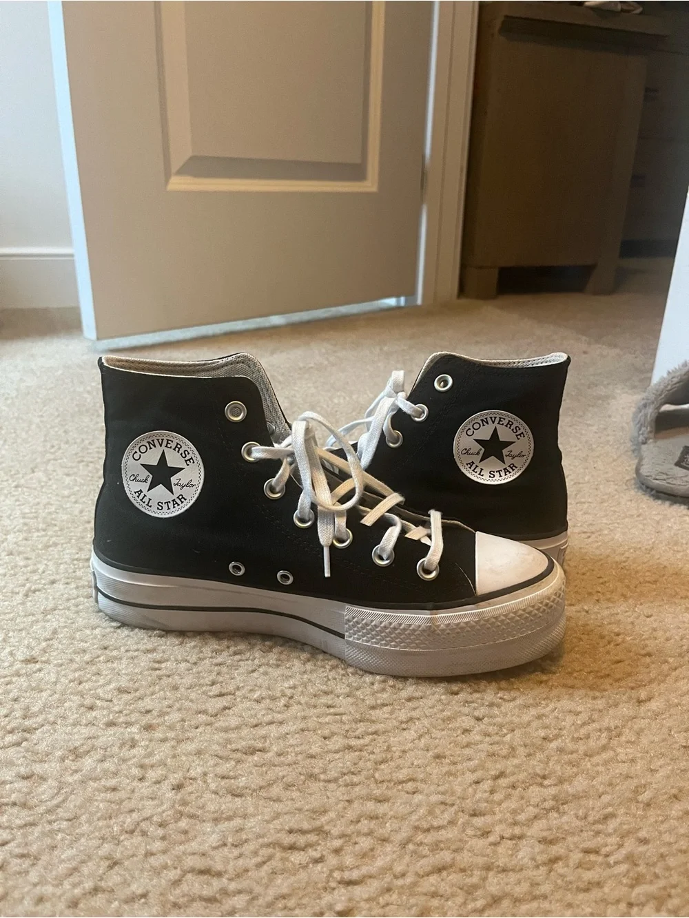 Converse Black High-Top Canvas Sneakers with White Accents